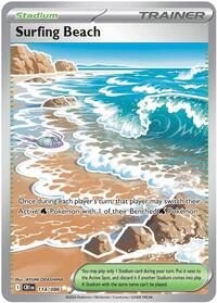 Surfing Beach - 114/86 - Holofoil - NM - Ultra Rare - Chaos Rising