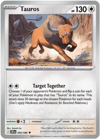 Tauros - 69/86 - Reverse Holofoil - NM - Uncommon - Chaos Rising