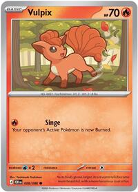 Vulpix - 8/86 - Reverse Holofoil - NM - Common - Chaos Rising