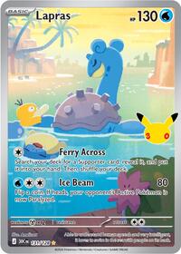 Lapras - 131/128 - Holofoil - NM - Illustration Rare - 30th Celebration