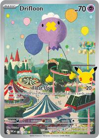 Drifloon - 136/128 - Holofoil - NM - Illustration Rare - 30th Celebration