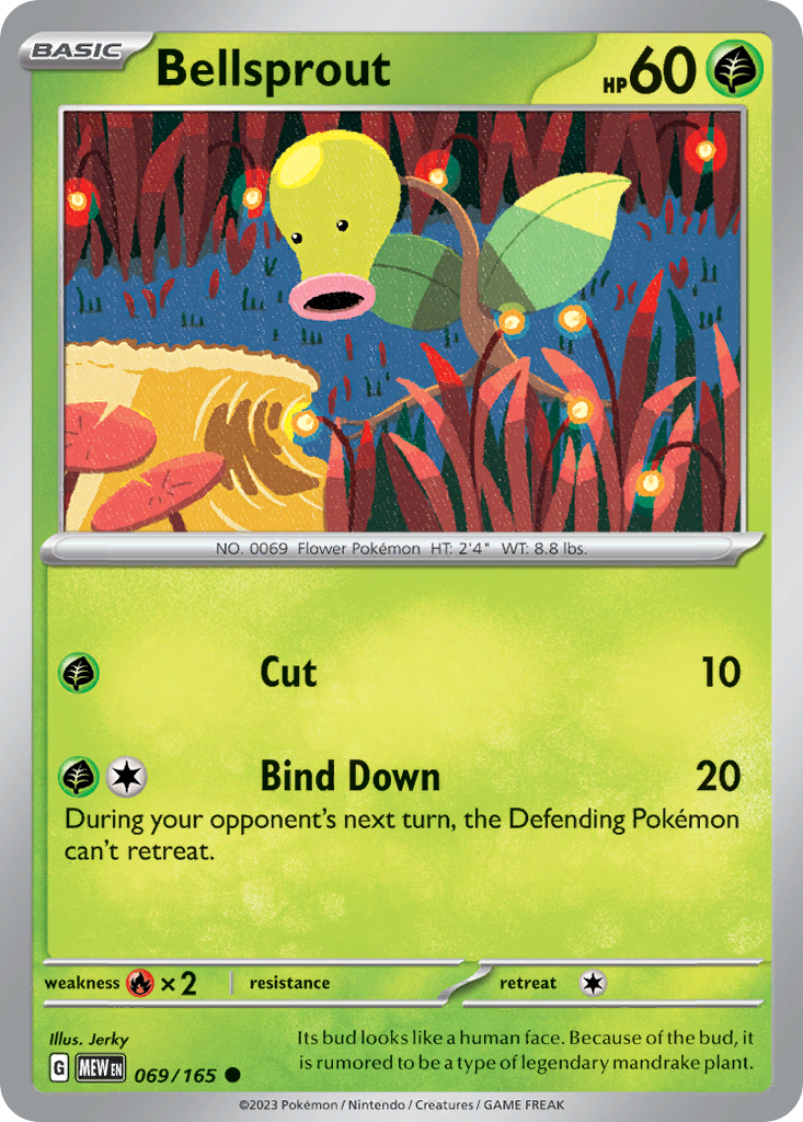 Bellsprout - 69/165 - Reverse Holofoil - NM - Common - 151