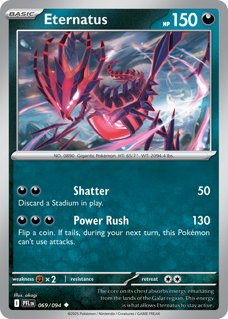 Eternatus - 69/94 - Reverse Holofoil - NM - Uncommon - Phantasmal Flames