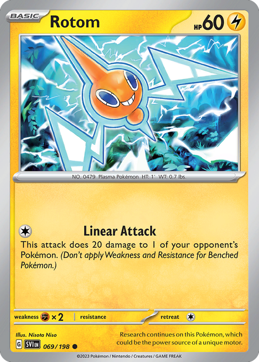 Rotom - 69/198 - Normal - NM - Common - Scarlet & Violet