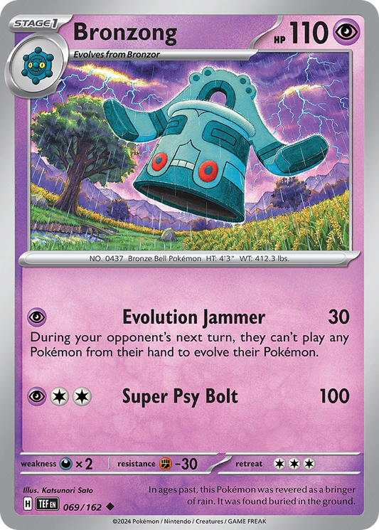 Bronzong - 69/162 - Reverse Holofoil - NM - Uncommon - Temporal Forces