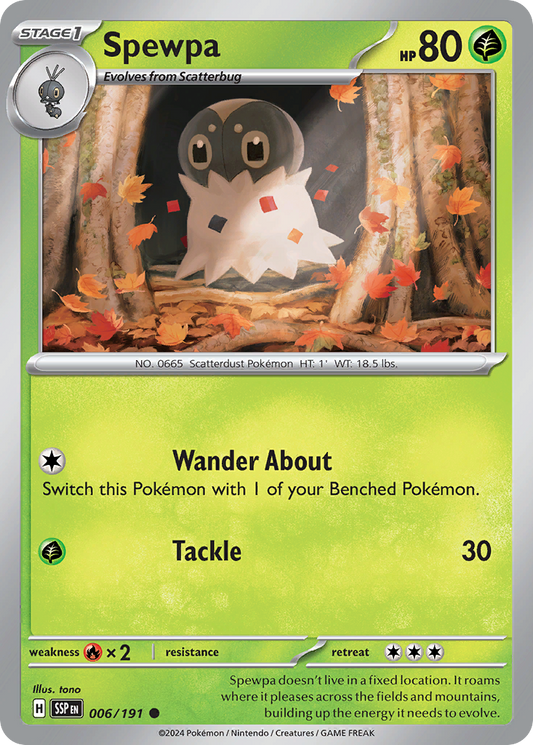 Spewpa - 6/191 - Normal - NM - Common - Surging Sparks