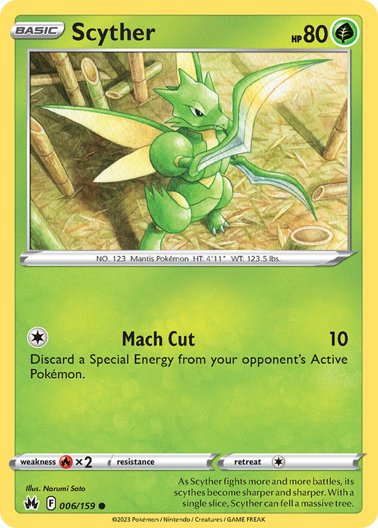 Scyther - 6/159 - Normal - NM - Common - Crown Zenith