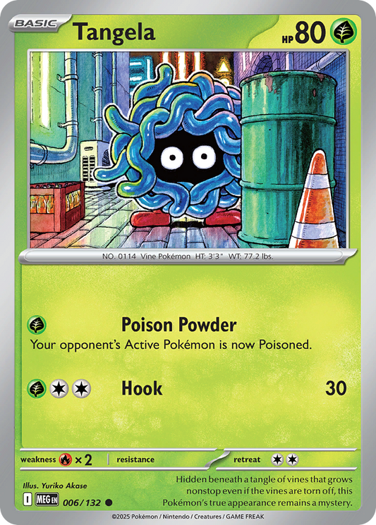 Tangela - 6/132 - Reverse Holofoil - NM - Common - Mega Evolution