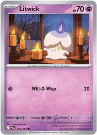 Litwick - 36/84 - Reverse Holofoil - NM - Common - Pitch Black