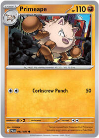 Primeape - 43/84 - Normal - NM - Common - Pitch Black