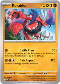 Koraidon - 47/84 - Holofoil - NM - Rare - Pitch Black