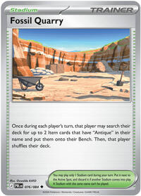 Fossil Quarry - 76/84 - Normal - NM - Uncommon - Pitch Black