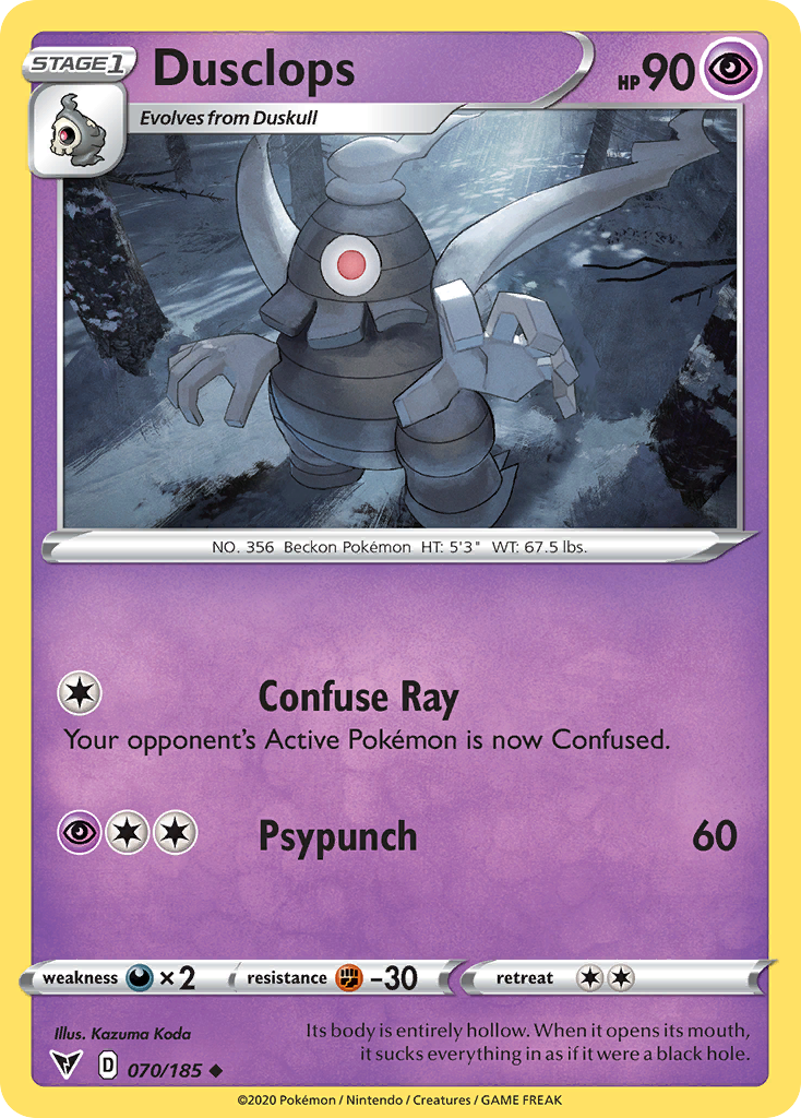 Dusclops - 70/185 - Normal - NM - Uncommon - Vivid Voltage