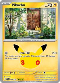 Pikachu - 39/128 - Holofoil - NM - Pikachu Rare - 30th Celebration