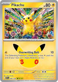 Pikachu - 40/128 - Holofoil - NM - Pikachu Rare - 30th Celebration