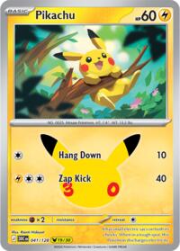 Pikachu - 41/128 - Holofoil - NM - Pikachu Rare - 30th Celebration