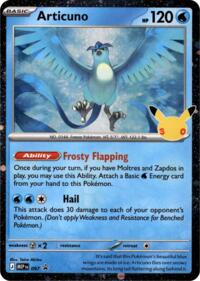 Articuno 30th Celebration - 97 - Holofoil - NM - Promo - Mega Evolution Promos