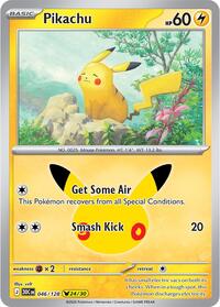 Pikachu - 46/128 - Holofoil - NM - Pikachu Rare - 30th Celebration