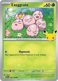 Exeggcute - 1/128 - Holofoil - NM - Common - 30th Celebration