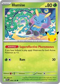 Illumise - 4/128 - Holofoil - NM - Common - 30th Celebration