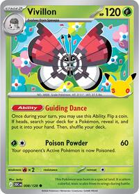 Vivillon - 8/128 - Holofoil - NM - Common - 30th Celebration