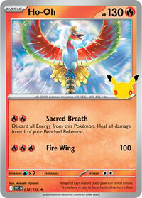 Ho Oh - 12/128 - Holofoil - NM - Rare - 30th Celebration