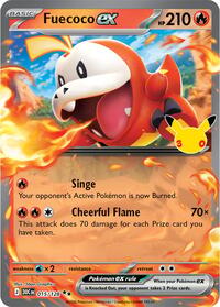 Fuecoco ex - 15/128 - Holofoil - NM - Double Rare - 30th Celebration