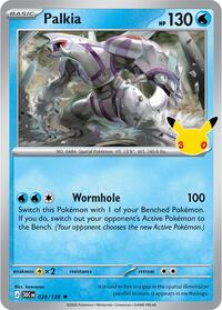 Palkia - 20/128 - Holofoil - NM - Rare - 30th Celebration
