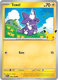 Toxel - 58/128 - Holofoil - NM - Common - 30th Celebration