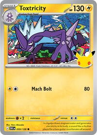 Toxtricity - 59/128 - Holofoil - NM - Common - 30th Celebration