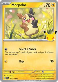 Morpeko - 61/128 - Holofoil - NM - Common - 30th Celebration