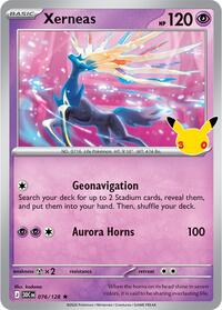 Xerneas - 76/128 - Holofoil - NM - Rare - 30th Celebration