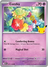 Comfey - 77/128 - Holofoil - NM - Common - 30th Celebration