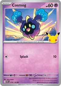 Cosmog - 78/128 - Holofoil - NM - Common - 30th Celebration