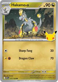Hakamo o - 111/128 - Holofoil - NM - Common - 30th Celebration