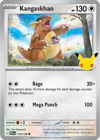 Kangaskhan - 114/128 - Holofoil - NM - Common - 30th Celebration