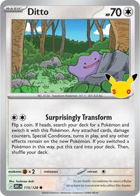 Ditto - 115/128 - Holofoil - NM - Common - 30th Celebration