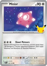 Minior - 124/128 - Holofoil - NM - Common - 30th Celebration
