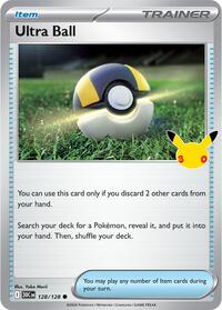 Ultra Ball - 128/128 - Holofoil - NM - Common - 30th Celebration