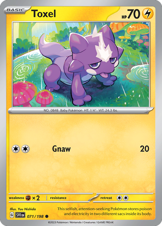 Toxel - 71/198 - Reverse Holofoil - NM - Common - Scarlet & Violet