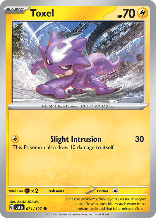 Toxel - 71/197 - Reverse Holofoil - NM - Common - Obsidian Flames