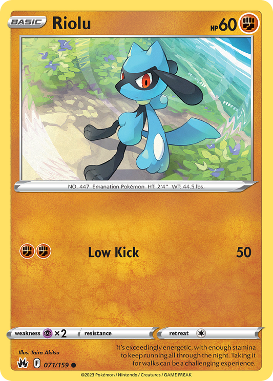 Riolu - 71/159 - Normal - NM - Common - Crown Zenith
