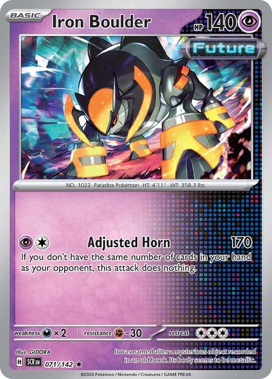 Iron Boulder - 71/142 - Holofoil - NM - Rare - Stellar Crown