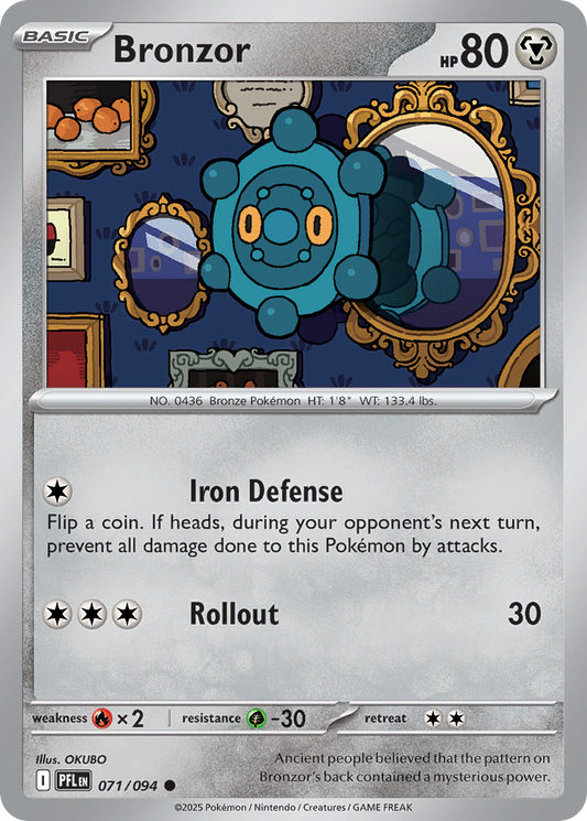 Bronzor - 71/94 - Normal - NM - Common - Phantasmal Flames