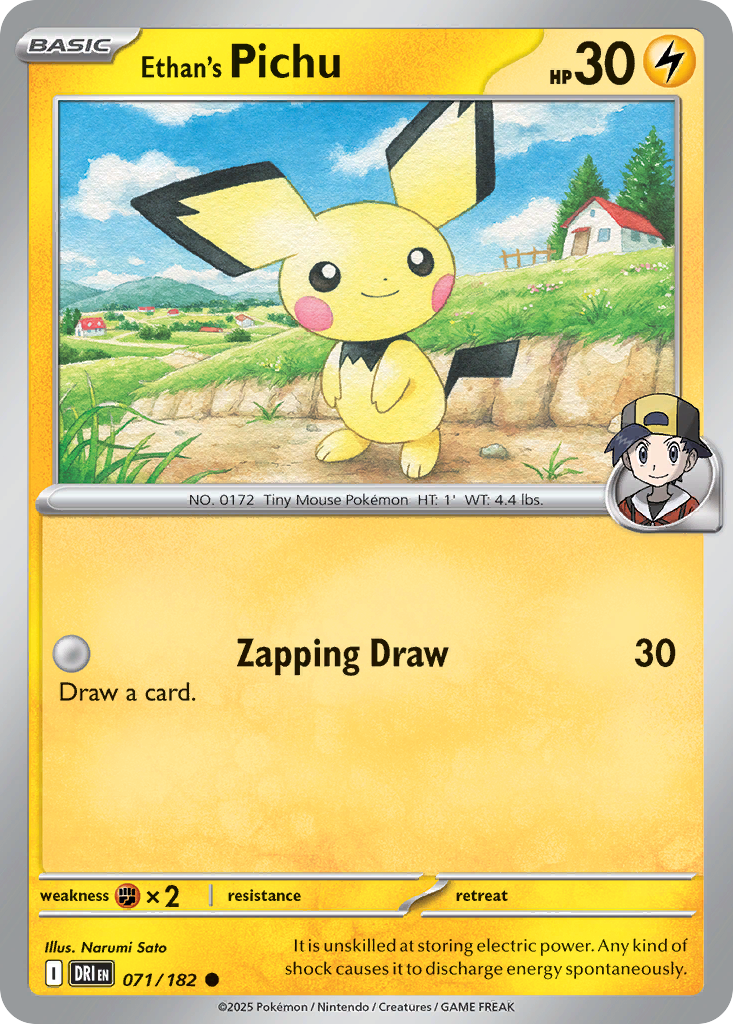 Ethan's Pichu - 71/182 - Reverse Holofoil - NM - Common - Destined Rivals