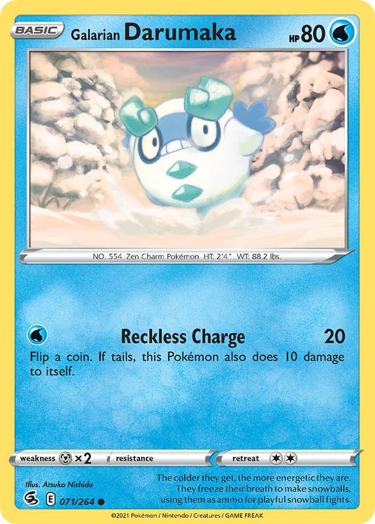 Galarian Darumaka - 71/264 - Normal - NM - Common - Fusion Strike