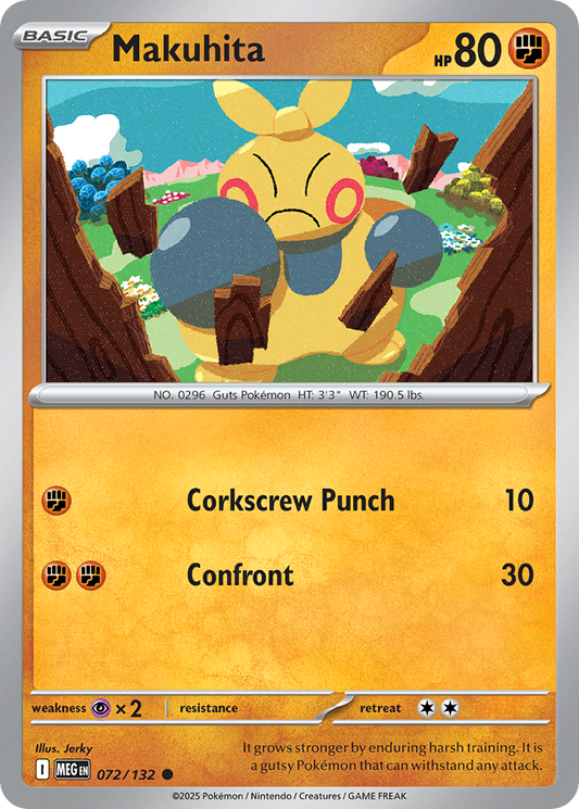 Makuhita - 72/132 - Normal - NM - Common - Mega Evolution
