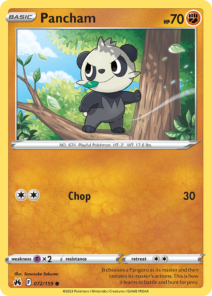 Pancham - 72/159 - Normal - NM - Common - Crown Zenith