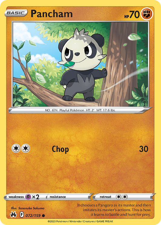 Pancham - 72/159 - Normal - NM - Common - Crown Zenith