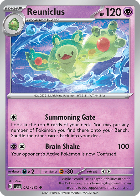 Reuniclus - 72/162 - Reverse Holofoil - NM - Uncommon - Temporal Forces